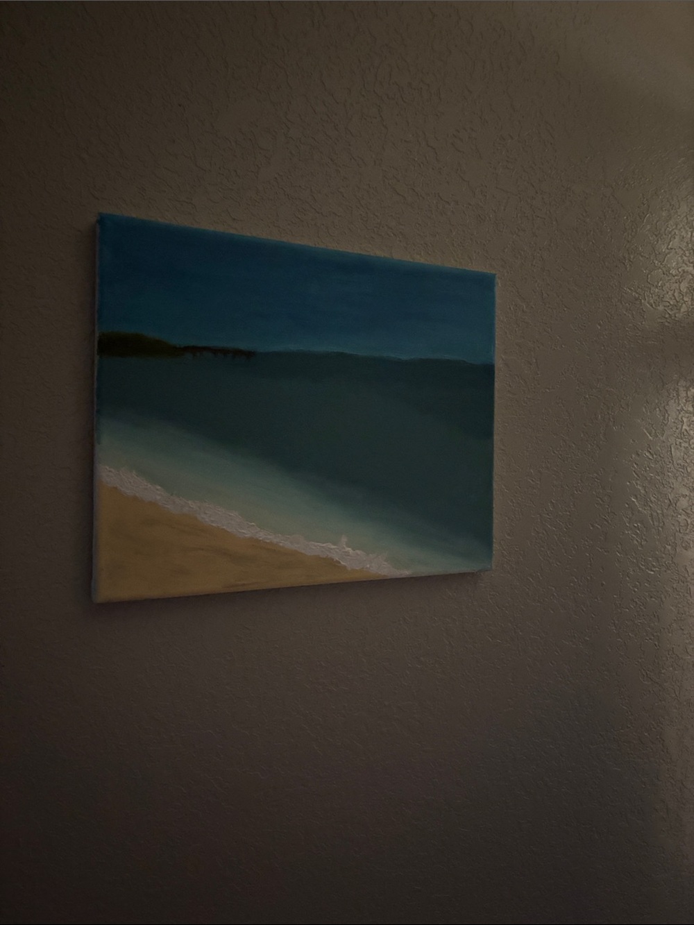 Coastal Serenity Wall Art Canvas in Blue and Tan